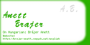 anett brajer business card
